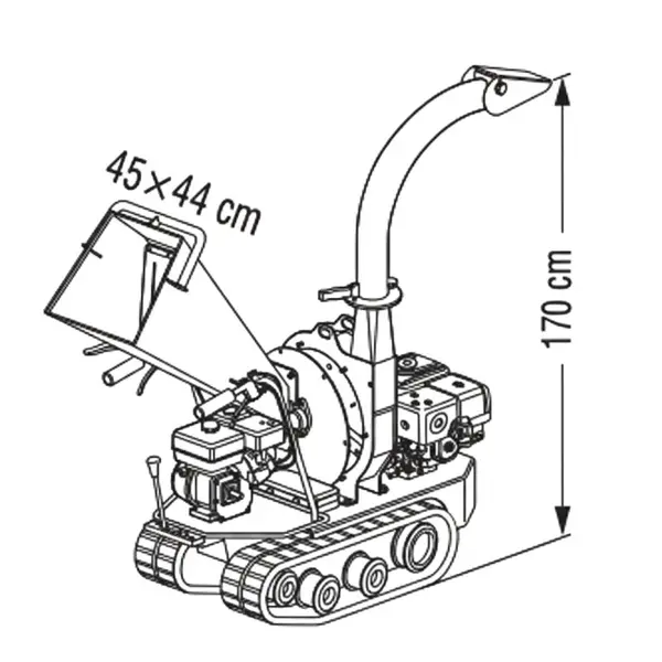 Zanon BC 90 Cingo 1002934 - Biocippatore con Motore Honda 13 HP con Taglio Ø 9 cm
