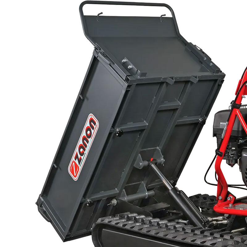 Zanon DC 500-BH - Petrol-powered tracked power barrow with hydraulic tipping