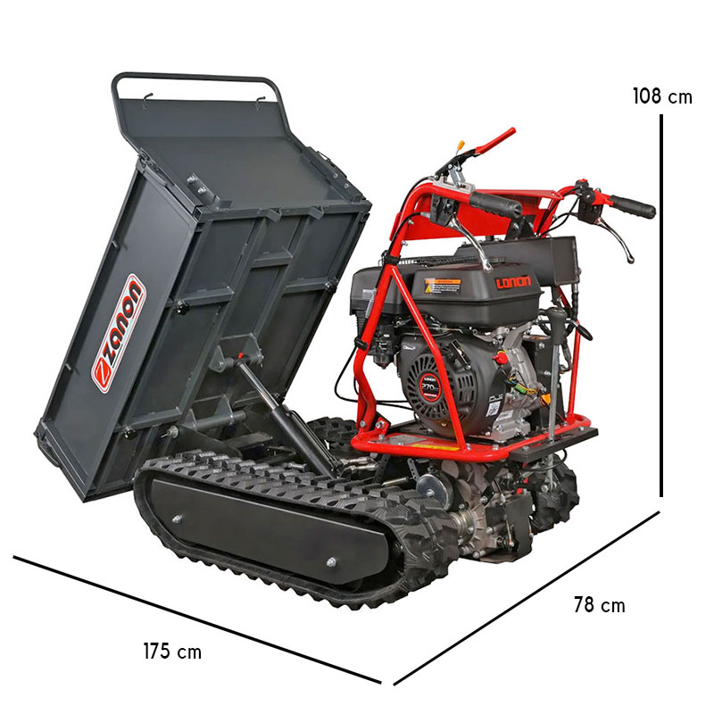 Zanon DC 500-BH - Petrol-Powered Tracked Power Barrow