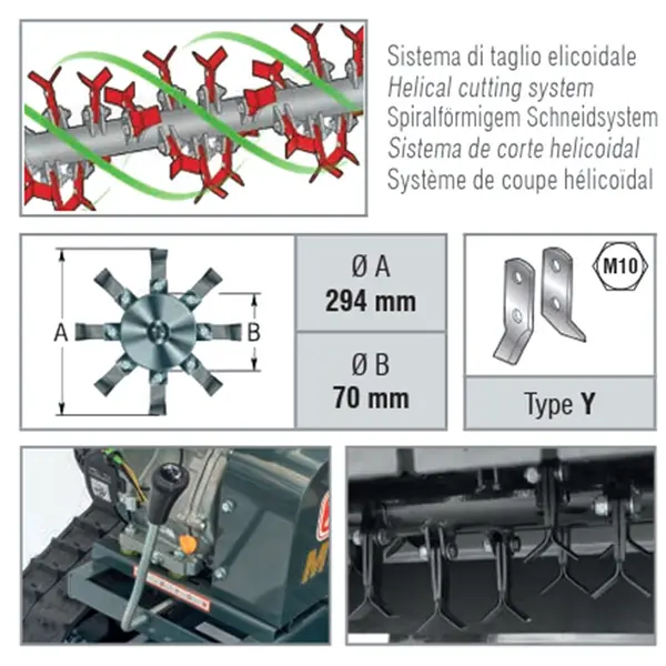 Trinciaerba cingolata con motore Loncin